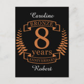 Achtste trouwdag in Bronze 8 jaar Briefkaart (Voorkant)