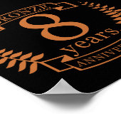 Achtste trouwdag in Bronze 8 jaar Poster (Hoek)