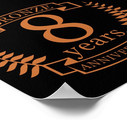 Achtste trouwdag in Bronze 8 jaar Poster (Hoek)