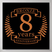 Achtste trouwdag in Bronze 8 jaar Poster (Voorkant)