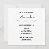 Achtste verjaardag Foto Collage Black en White Kaart (Achterkant)