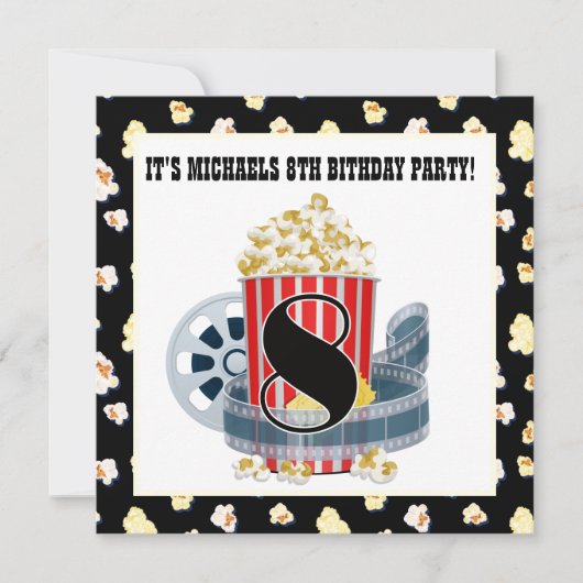 achtste verjaardag van de bioscoop kaart (Voorkant)