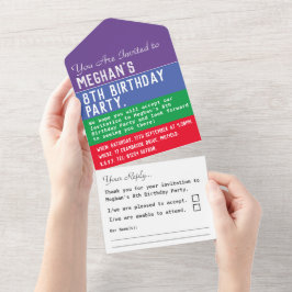 Achtste verjaardag van de verkiezingen in één uitn all in one uitnodiging