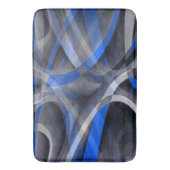 Achttachtig kleuren blauw lijnpatroon badmat (Voorkant Verticaal)