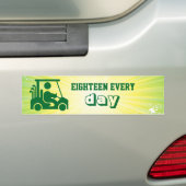 Achttien Bumperstickers per dag (Op auto)