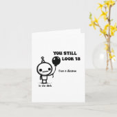 Achttien Doodle verjaardagsfeest Kaart (Gele Bloem)