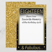 Achttien favoriete herinnering van het meisje van  (Voorkant / Achterkant)