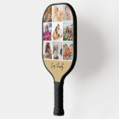 Achttien foto's Collage Eenvoudige familienaam Pickleball Paddle (Links)