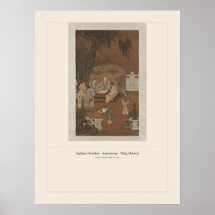Achttien Geleerden - Chinese Ming-dynastie Schilde Poster