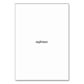 Achttien harten, aangepaste nummer flashcards kaart (Voorkant)