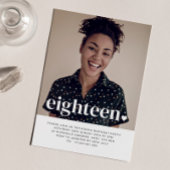 Achttien hartfoto Birthday Uitnodiging