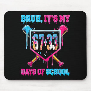 Achttien Het Is Mijn 67 33e Dag Op School Honkbal Muismat