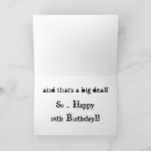 Achttien is een grote rode tekst op wit. kaart (Binnen)