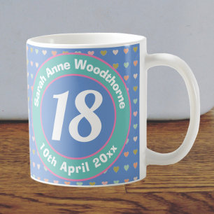 Achttien jaar oud. Birthday. Koffiemok