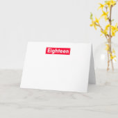 Achttien jaar oude grappige 18e verjaardag kaart (Gele Bloem)