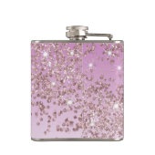 Achttien & Roos Gouden Glitter & Drink Quote Heupfles (Achterkant)