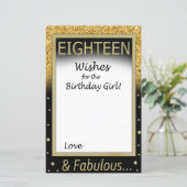 Achttien wensen voor het verjaardagsmeisje (Staand voorkant)