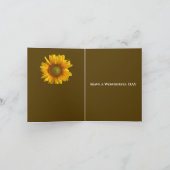 Achttiende bruiloft Jubileum Zonnebloem Kaart (Binnen)