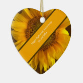 Achttiende bruiloft Jubileum Zonnebloem Keramisch Ornament (Rechts)