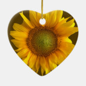 Achttiende bruiloft Jubileum Zonnebloem Keramisch Ornament (Achterkant)