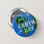 Achttiende Dag van de Aarde Ronde Button 5,7 Cm (Voorkant /achterkant)