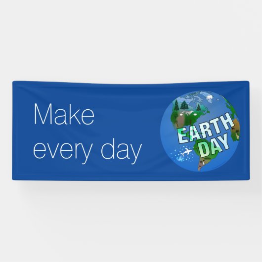 Achttiende Dag van de Aarde Spandoek (Horizontaal)