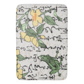 Achttiende eeuw Japanse Botanische Kikker Toad Badmat (Voorkant Verticaal)