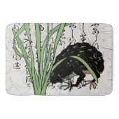 Achttiende eeuw Japanse Botanische Kikker Toad Badmat (Voorkant)
