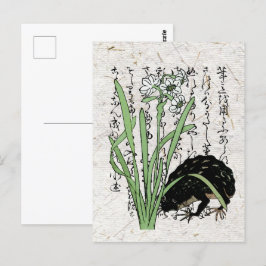 Achttiende eeuw Japanse Botanische Kikker Toad Briefkaart