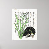 Achttiende eeuw Japanse Botanische Kikker Toad Canvas Afdruk (Voorkant)