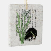 Achttiende eeuw Japanse Botanische Kikker Toad Keramisch Ornament (Rechts)