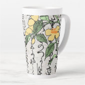 Achttiende eeuw Japanse Botanische Kikker Toad Latte Mok (Rechterhoek)