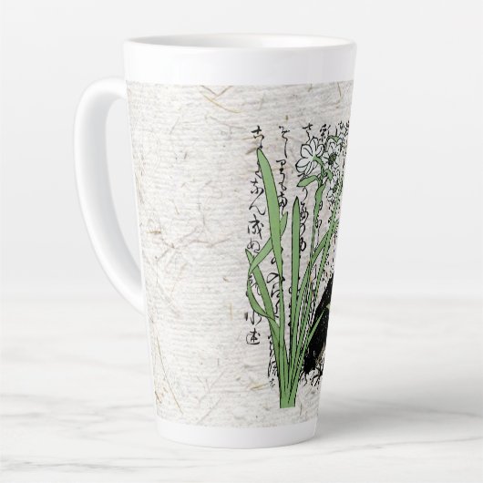 Achttiende eeuw Japanse Botanische Kikker Toad Latte Mok (Linkerhoek)