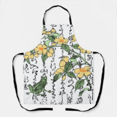 Achttiende eeuw Japanse Botanische Kikker Toad Schort (Voorkant)