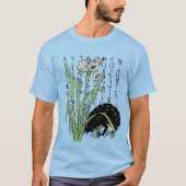 Achttiende eeuw Japanse Botanische Kikker Toad T-shirt (Voorkant)
