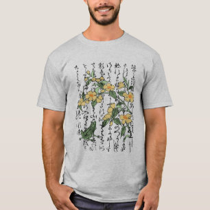 Achttiende eeuw Japanse Botanische Kikker Toad T-shirt
