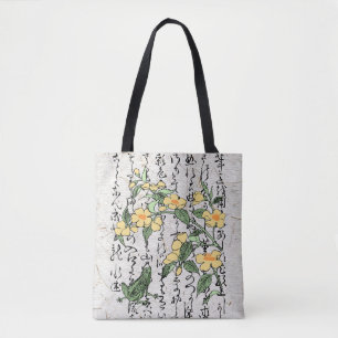 Achttiende eeuw Japanse Botanische Kikker Toad Tote Bag