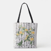 Achttiende eeuw Japanse Botanische Kikker Toad Tote Bag (Achterkant)