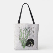 Achttiende eeuw Japanse Botanische Kikker Toad Tote Bag (Achterkant)
