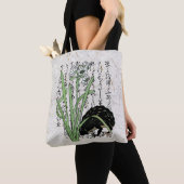 Achttiende eeuw Japanse Botanische Kikker Toad Tote Bag (Dichtbij)