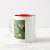 achttiende gat tweekleurige koffiemok (Voorkant links)