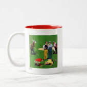 achttiende gat tweekleurige koffiemok (Links)