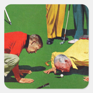 achttiende gat vierkante sticker