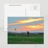 Achttiende groen op Sunset on Kiawah Island Briefkaart (Voorkant / Achterkant)