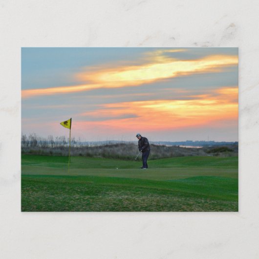 Achttiende groen op Sunset on Kiawah Island Briefkaart (Voorkant)