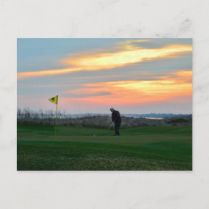 Achttiende groen op Sunset on Kiawah Island Briefkaart