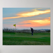 Achttiende Hole op Sunset op Kiawah Poster (Voorkant)