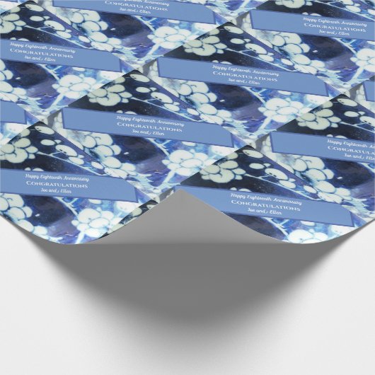 achttiende Jubileum Cadeaupapier (Hoek)