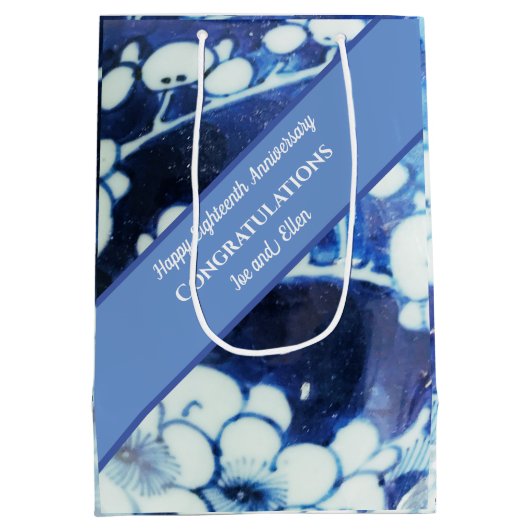 achttiende Jubileum Medium Cadeauzakje (Achterkant)