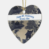 Achttiende Jubileum voor bruiloft Porcelain Keramisch Ornament (Links)